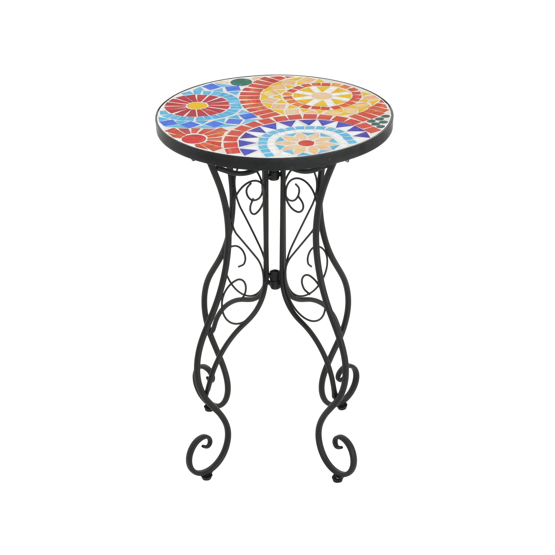 Outdoor Side Table,Colorful+Black image 5