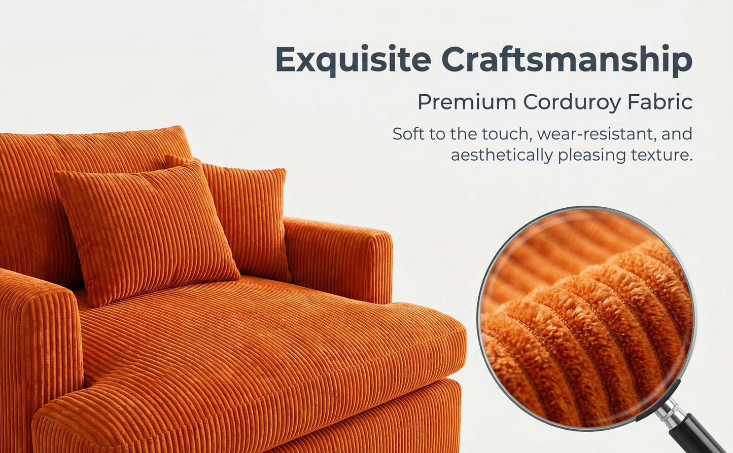 66-inch indoor chaise lounge, oversized cushion boneless sofa bed with pillow, luxury faux fur sleeper chair, armrest reading chair, living room cloud sofa, no assembly required image 10