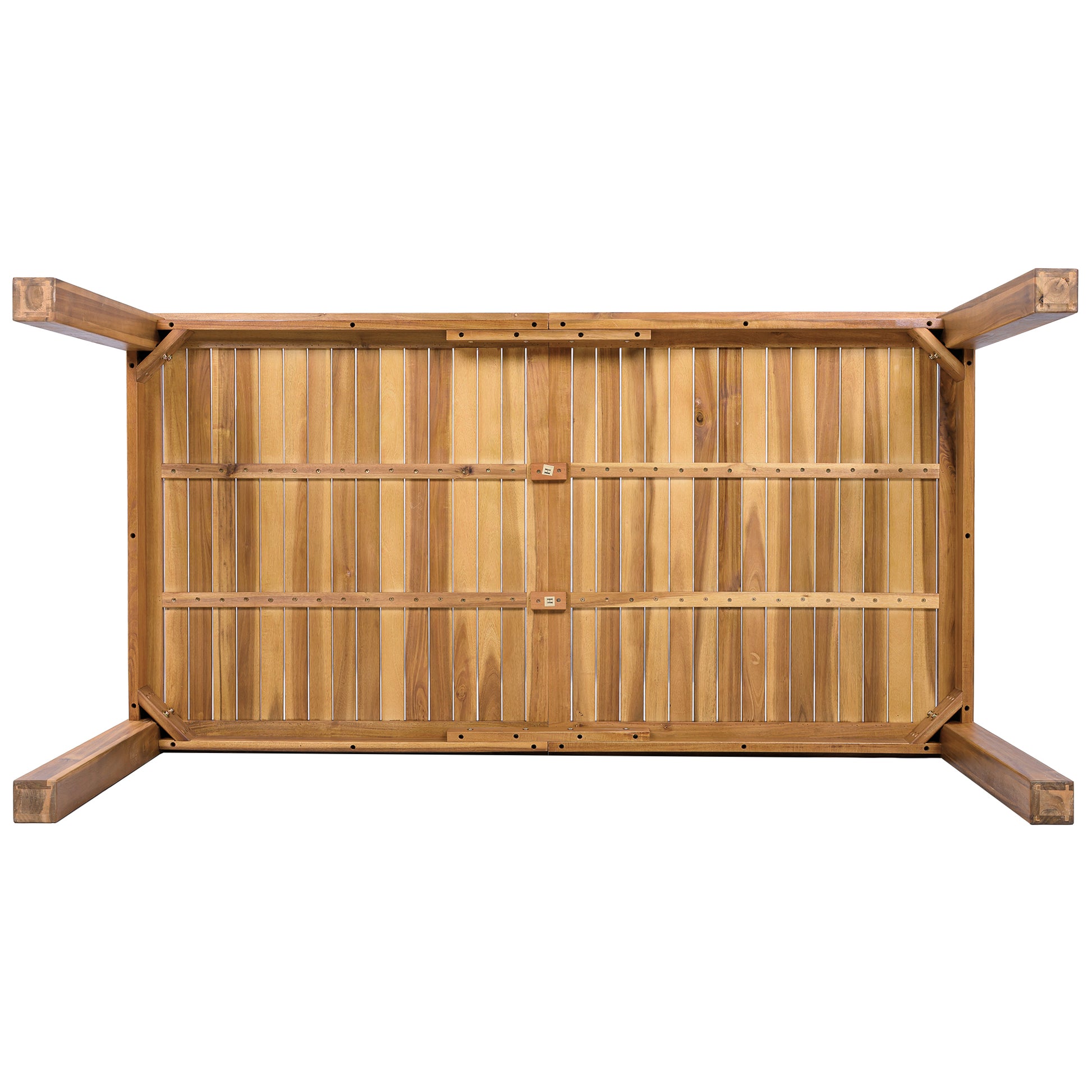 TOPMAX Patio Wooden Dining Table, Outdoor 67"L Rectangular Table for Poolside, Backyard, Garden, Indoor/Outdoor, Natural image 10