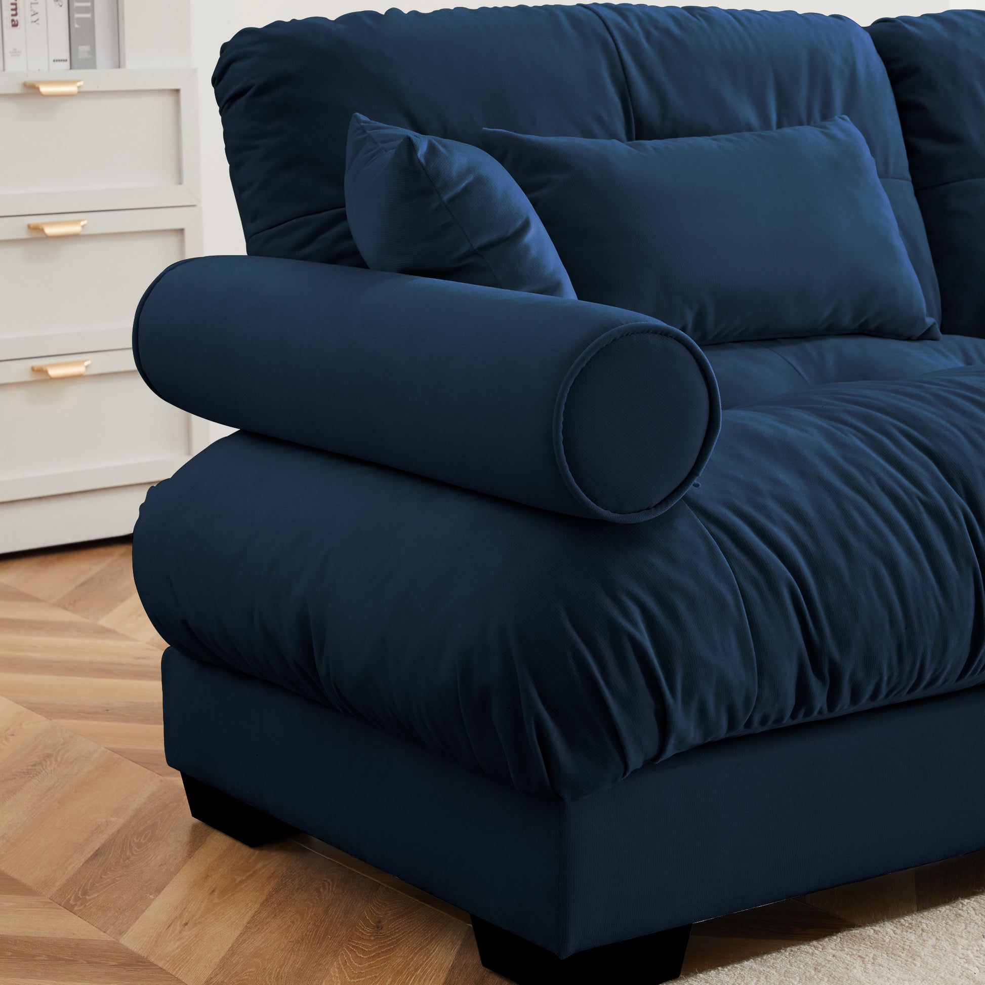 Milano Sofa LSF W/3 pillows - blue image 5