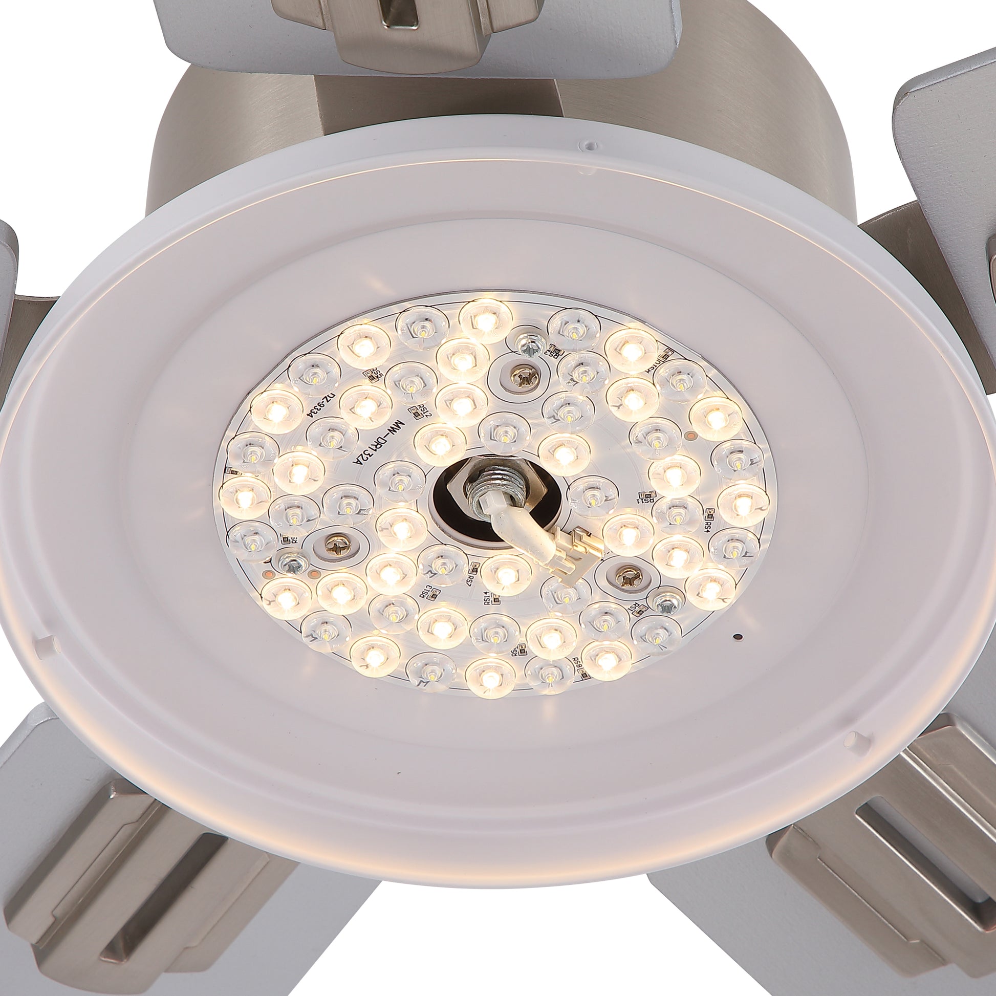 52 in. Indoor Brushed Nickel Ceiling Fan with Intergrated LED Light Kit with Remote Control, 5 Plywood Blades and Work with Smart APP image 12