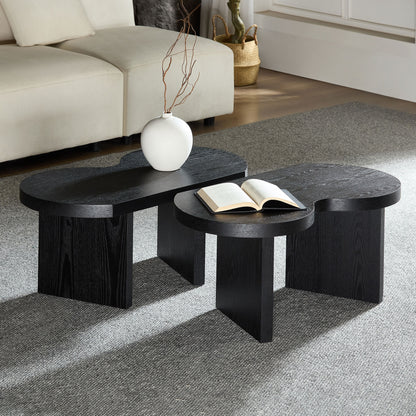 Modern Butterfly MDF Coffee Table, Used In Living Rooms, Bedrooms, Offices, With A Butterfly Shaped Appearance, Black image 3