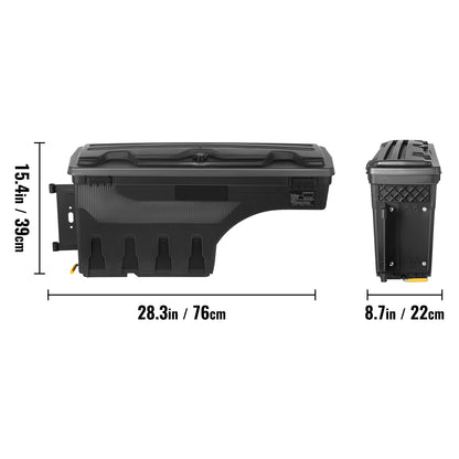 Truck Bed Storage Box, Lockable with Password Padlock, 6.6 Gal/25 L ABS Wheel Well Tool Box, Waterproof and Durable, Compatible with Ford F-150 2015-2021, Drivers Side (Left) image 8