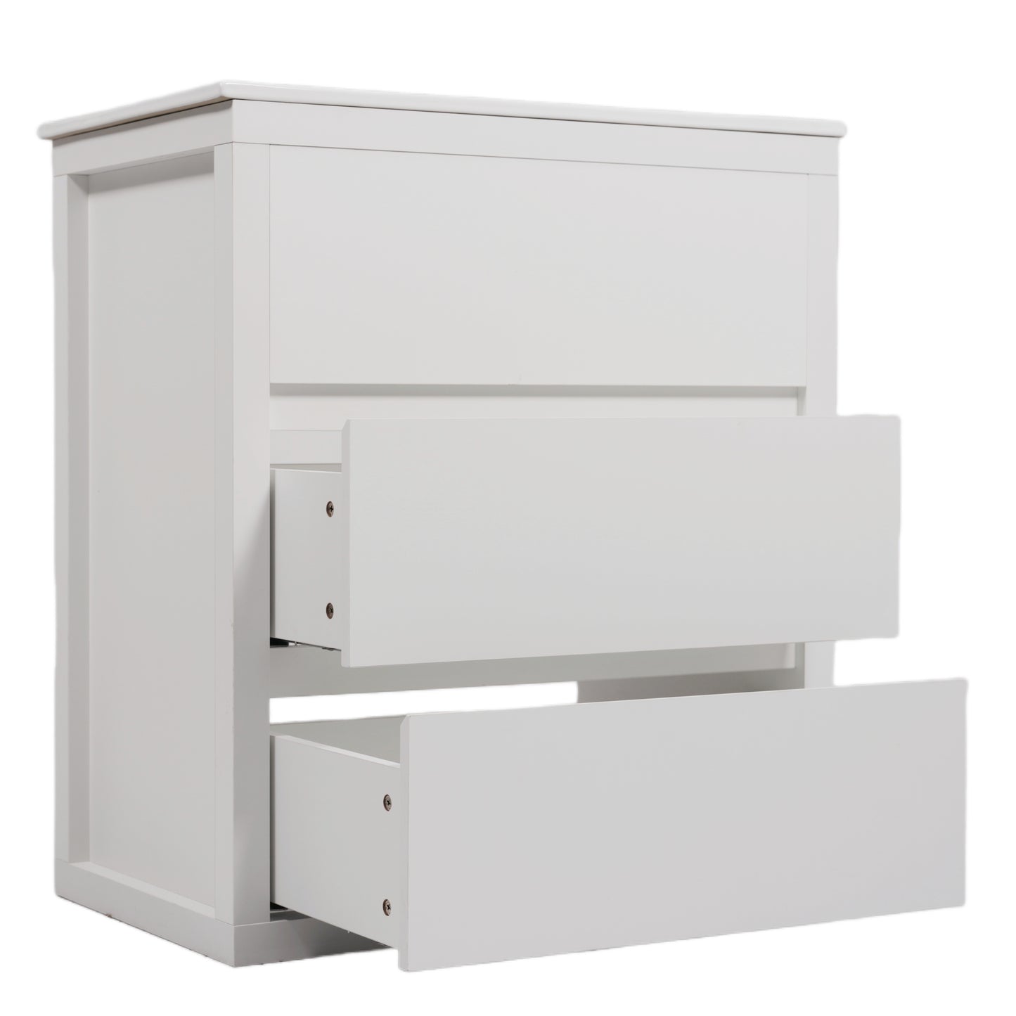 60" Double Sinks Bathroom Vanity Set, Bathroom Cabinet with Two Separate Ceramic Sinks, Full-Extension Drawers & Soft Close Undermount Drawer Slides, White image 11