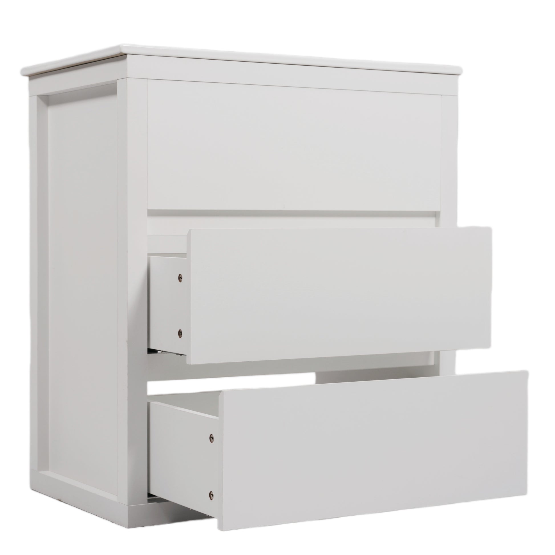 60" Double Sinks Bathroom Vanity Set, Bathroom Cabinet with Two Separate Ceramic Sinks, Full-Extension Drawers & Soft Close Undermount Drawer Slides, White image 11