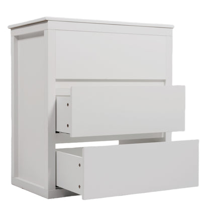 60" Double Sinks Bathroom Vanity Set, Bathroom Cabinet with Two Separate Ceramic Sinks, Full-Extension Drawers & Soft Close Undermount Drawer Slides, White image 11
