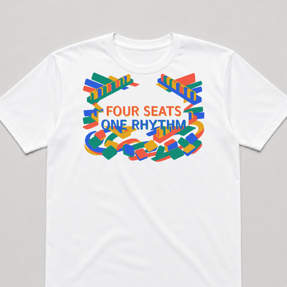 Four-Seat Tempo Mahjong Social Graphic T-Shirt - POD-20260811-150_white_front_closeup_mockup