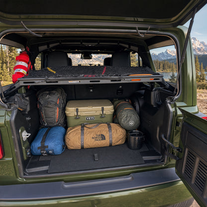 Black Rear Trunk Cargo Rack Basket Tray For 2007-2026 Jeep Wrangler JK JL Unlimited 4-Door (Exclude Sky One-Touch Power Top) Hardtop Heavy Duty Steel Interior Storage image 11