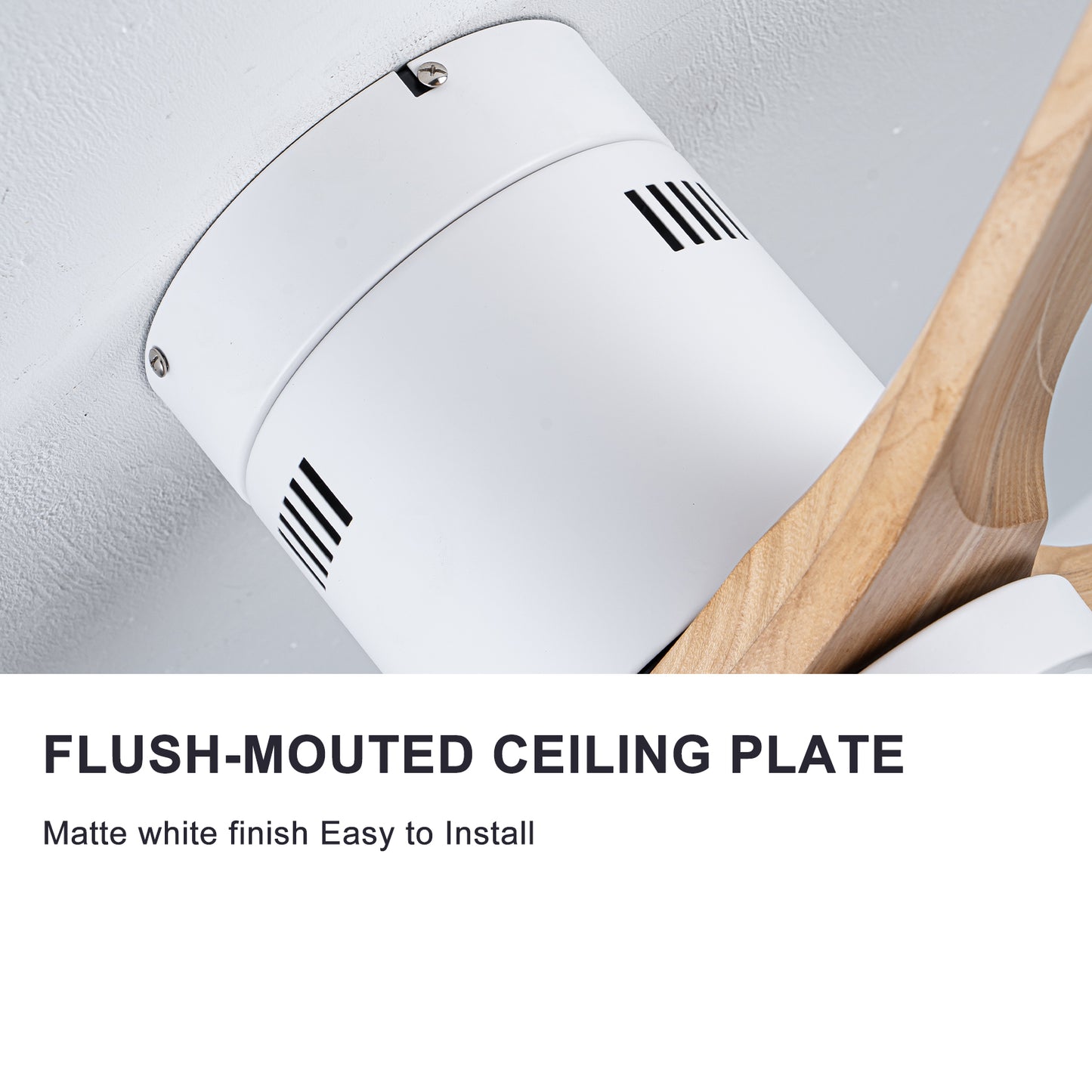 52 inch Low Profile Ceiling fan with Light and Remote Control, Flush Mount, Reversible, 3CCT, Dimmable, Noiseless, Ceiling Fan for Bedroom, Indoor/Outdoor Use image 8
