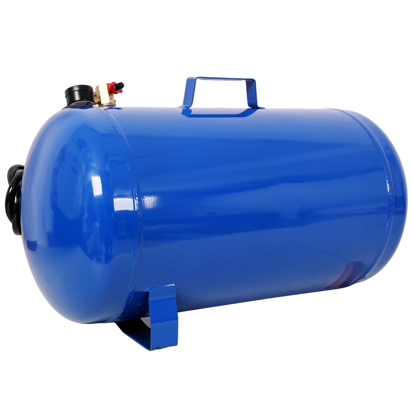 Portable 11 Gallon Air Tank, Lightweight Durable Air Compressor Tank with Pressure Gauge, Safety Valve and 47 Inch Hose for Easy Tool Connection,Blue Colo image 5