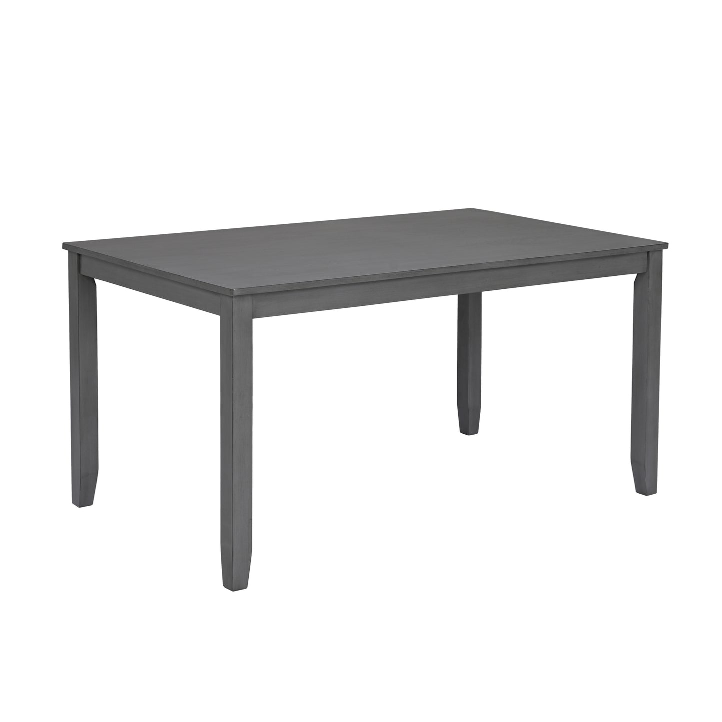 6 Piece Kitchen Dining Set, Rectangular Wooden Dining Table with 4 Upholstered Chairs and a Bench, Dining Table Set for 6 People, Living Room and Kitchen, Grey image 11