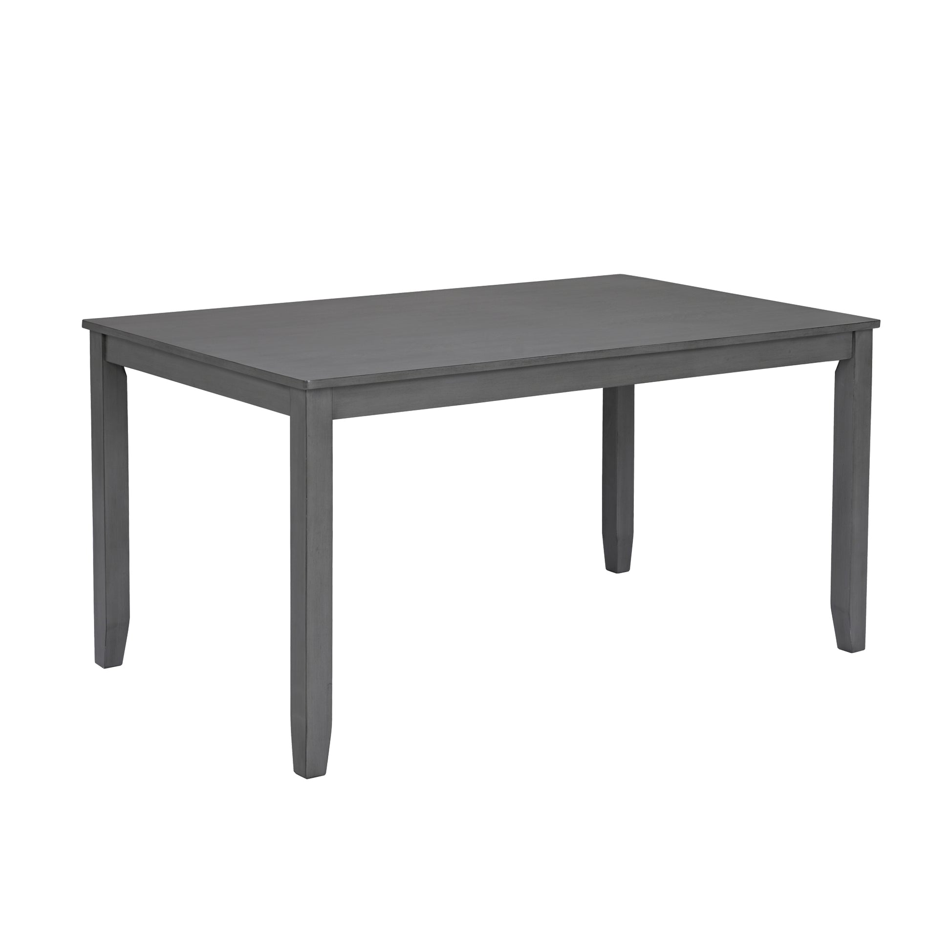 6 Piece Kitchen Dining Set, Rectangular Wooden Dining Table with 4 Upholstered Chairs and a Bench, Dining Table Set for 6 People, Living Room and Kitchen, Grey image 11