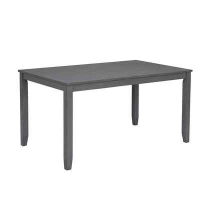 6 Piece Kitchen Dining Set, Rectangular Wooden Dining Table with 4 Upholstered Chairs and a Bench, Dining Table Set for 6 People, Living Room and Kitchen, Grey image 11