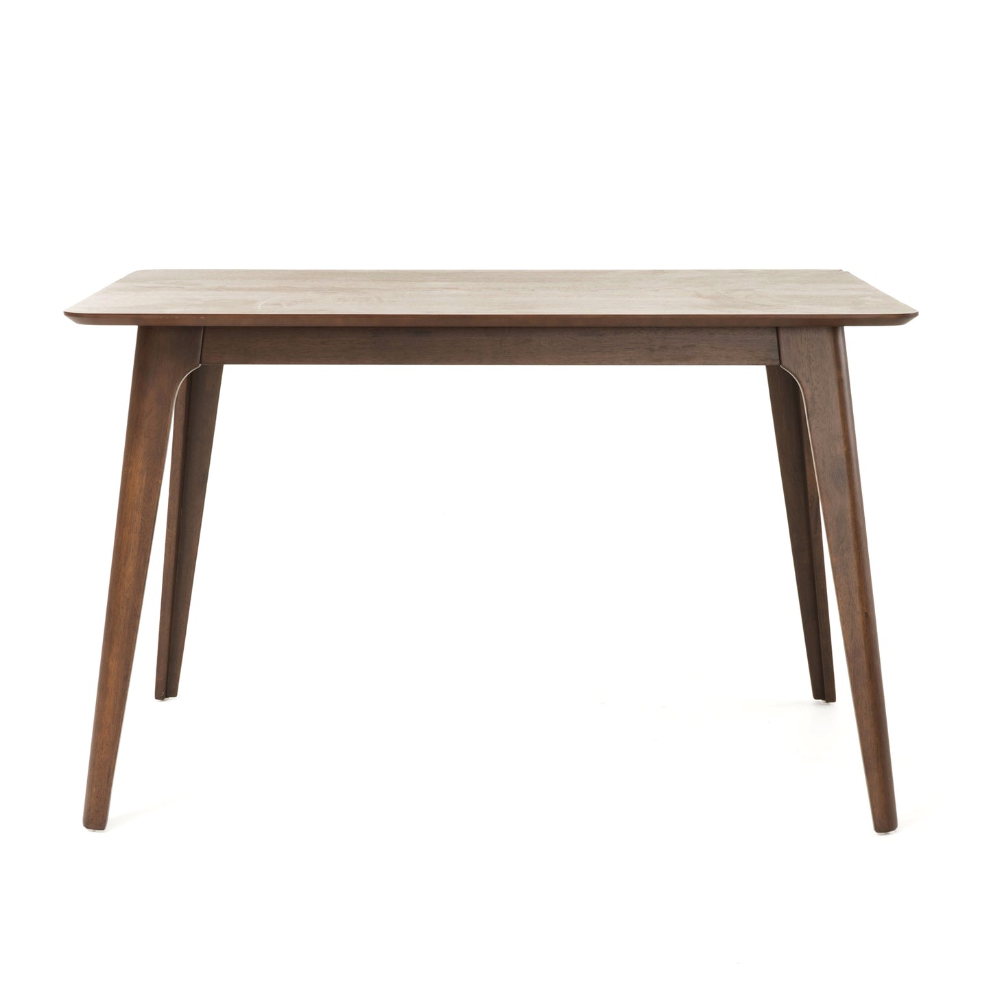 [Video] 5-Piece Dining Set 1 Table 4 Chairs, Rubberwood Frame, Faux Wood Tabletop, Retro - Elegant for Kitchen & Family Dining, Walnut+Light Gray (same sku: N759S002001D) image 10