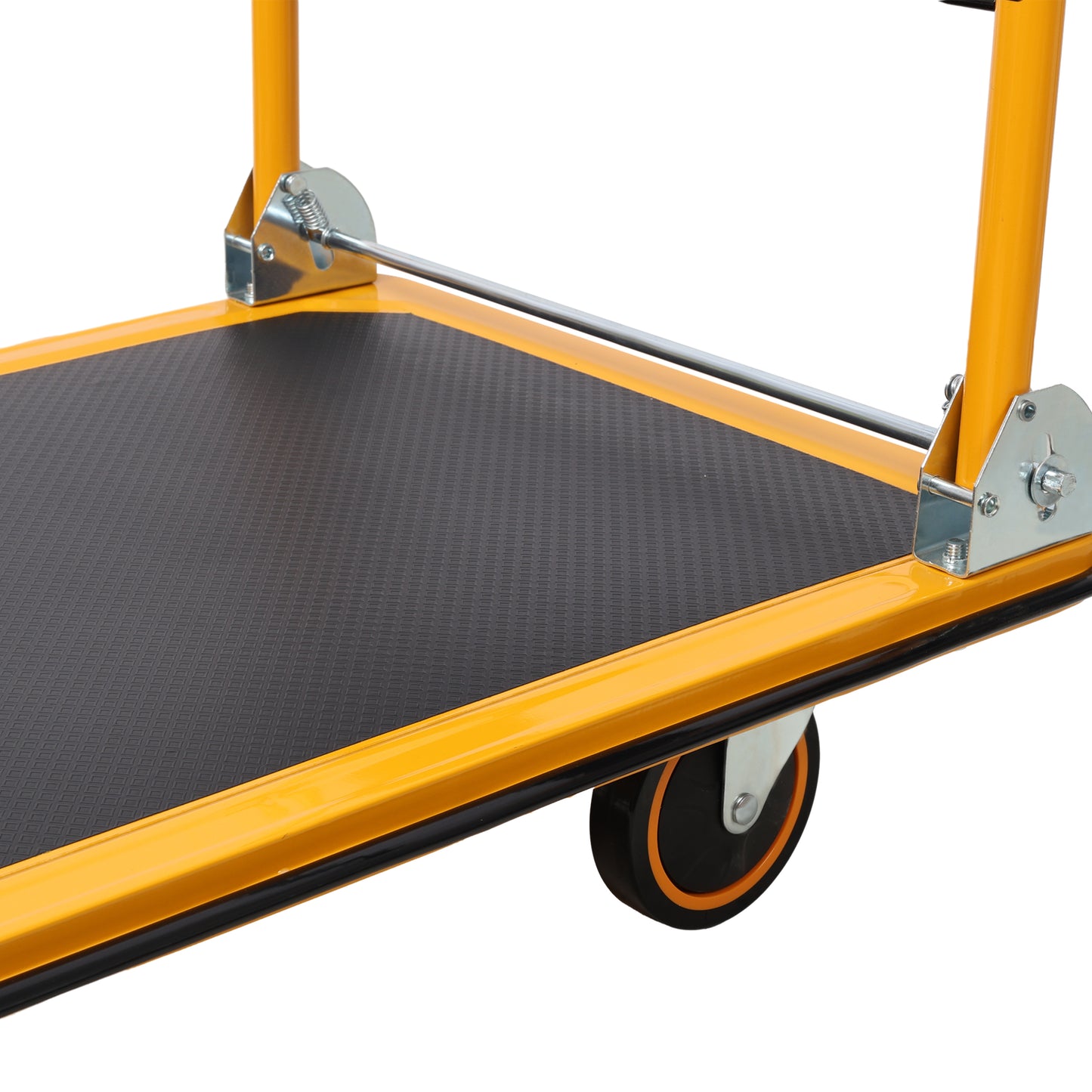 Foldable Platform Truck Push Dolly 660 lb. Weight Capacity Black and Yellow image 12
