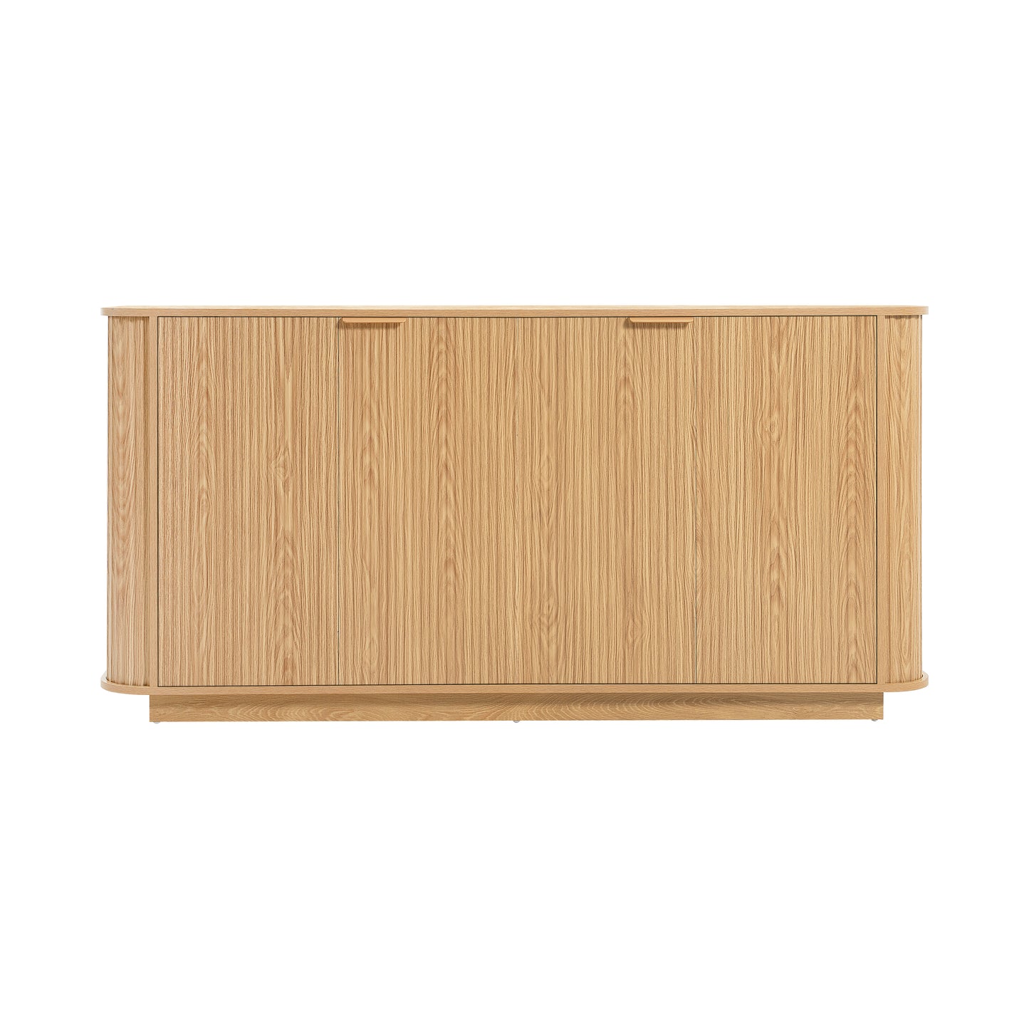 63 " Wavy Storage Sideboard, Double-Door Buffet Cabinet with Adjustable Shelves, Suitable for Kitchen, Living Room, Hallway - Versatile Storage (Natural) image 9