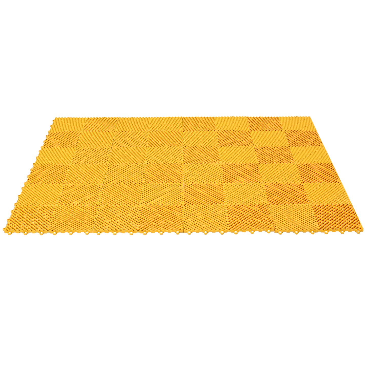 25pcs Plastic Garage Floor Mats,15.6"x15.6" Size,Non-Slip Interlocking Plastic Garage Floor Mat,Splicing Drainage Floor Tile and Shower Mat, for Garage, Garden, Kitchen & Outdoor, Yellow image 10
