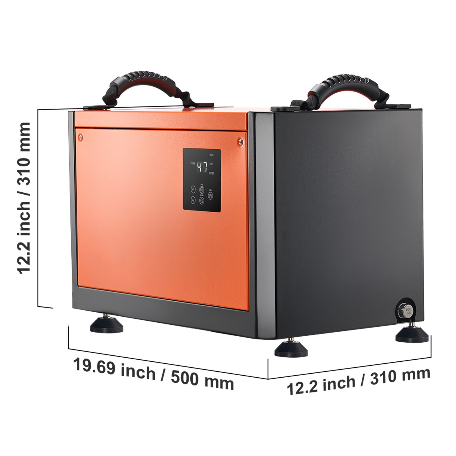 125 Pints Commercial Dehumidifier with Drain Hose, Portable Crawl Space Dehumidifiers for Basement Storage Room Industrial Grade, Auto Defrost/Drainage, Heavy-duty Galvanized Steel, LED Indicate image 4