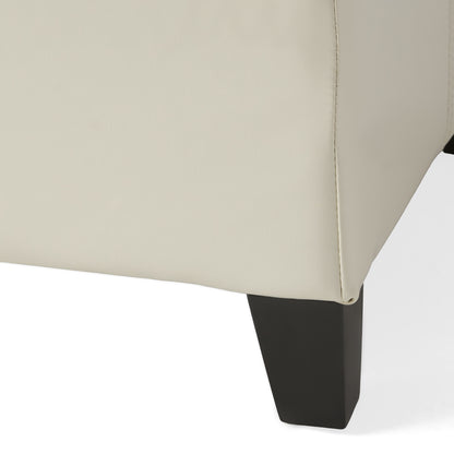 Upholstered PU Leather Storage Ottoman, Solid Wooden Legs (old sku 57742.00IVY) image 9