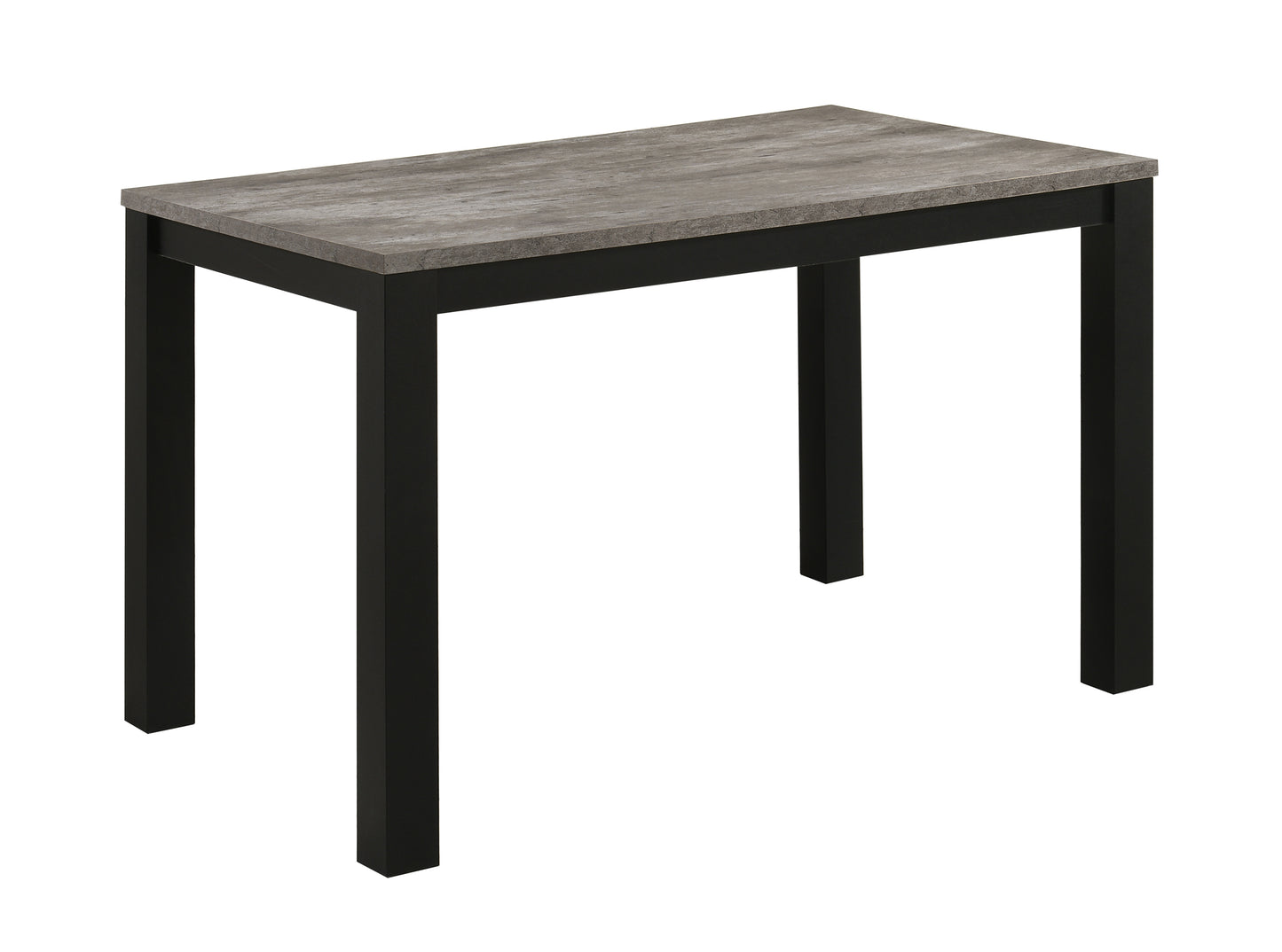 1pc Faux-concrete Top Finish Rectangular Dining Table Wooden Dining Room Furniture Modern Contemporary Black Charcoal Finish image 1