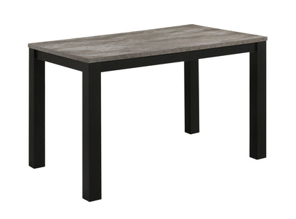 1pc Faux-concrete Top Finish Rectangular Dining Table Wooden Dining Room Furniture Modern Contemporary Black Charcoal Finish image 1