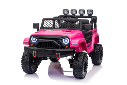 24V7Ah 2 Seater Ride on Jeep, Motor: 4WD × 550, 4-EVA Wheel Ride on Toys for Big Kids with Remote Control, LED Lights & Music, Suspension Spring - Ages 3+ image 1