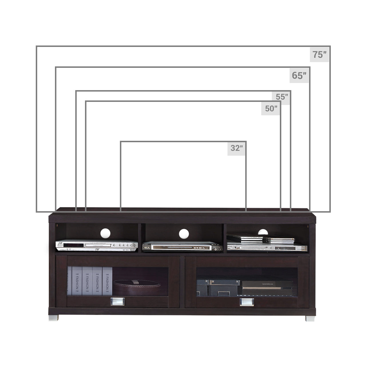 Durbin TV Stand for TVs up to 65in, Espresso image 6