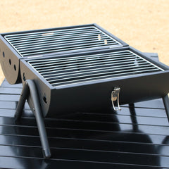 Portable Charcoal Grill with , Small Tabletop Barbecue Grill for Outdoor Camping Backyard Party BBQ Cooking, Extra Thick Steel & Heavy Duty, Innovative Design & Easy Assembly