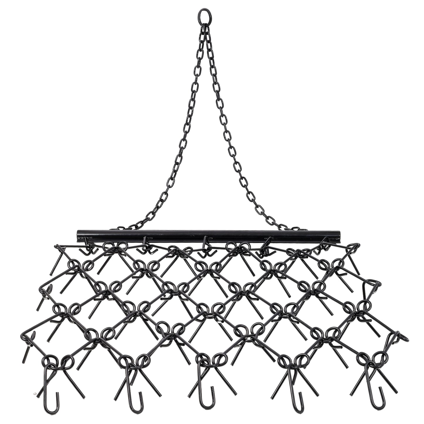 4FT Heavy-Duty Steel Drag Harrow,Field Leveling Chain Rake,Compatible with ATV UTV Compact Utility Tractors,Black Coated Durable Construction image 3
