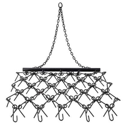 4FT Heavy-Duty Steel Drag Harrow,Field Leveling Chain Rake,Compatible with ATV UTV Compact Utility Tractors,Black Coated Durable Construction image 3