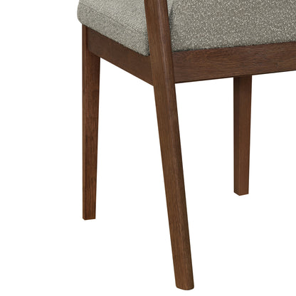 Upholstered Backrest Armless Dining Chairs (Walnut+Light Brown) image 12