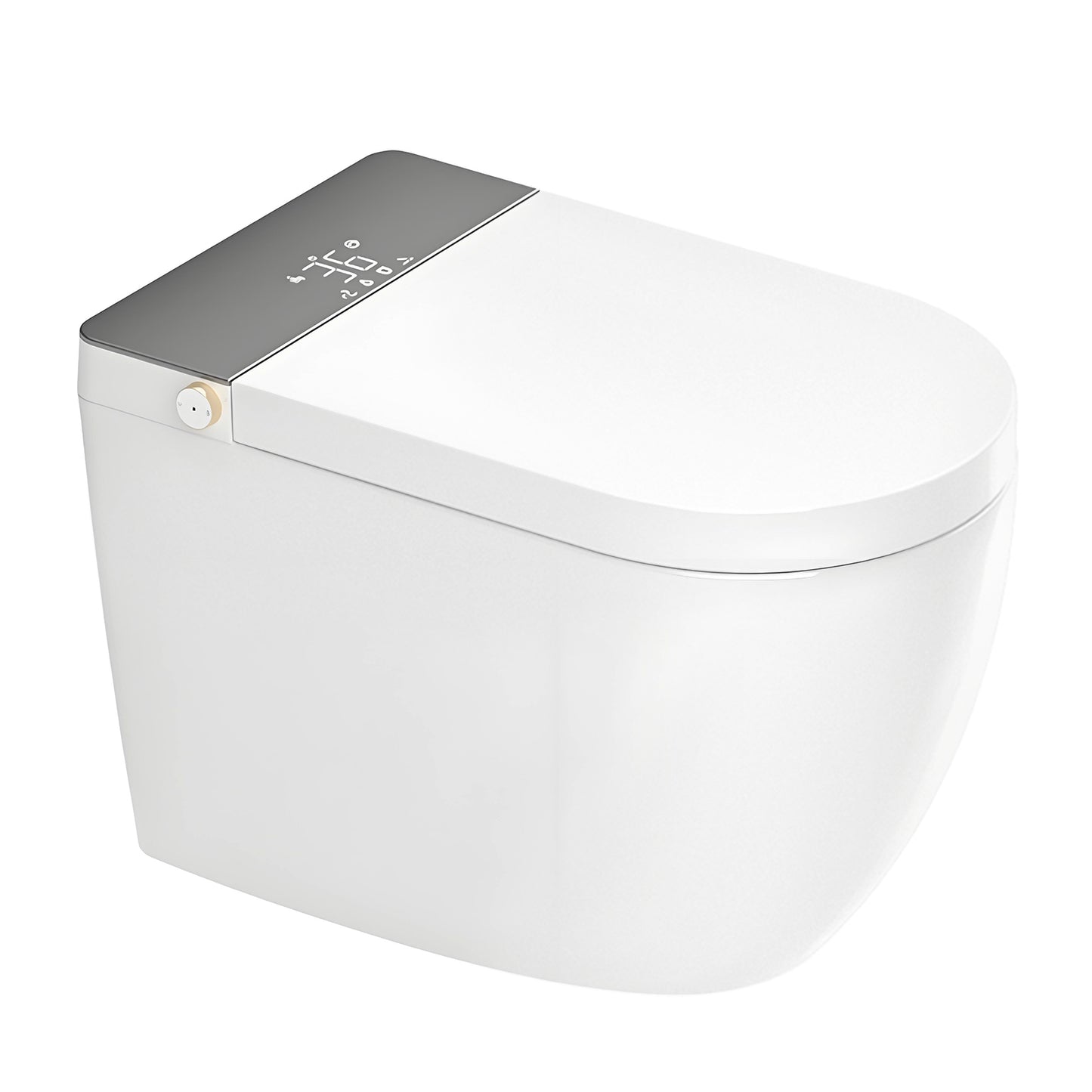 Modern integrated Smart toilet, Auto Open/Close lid, temperature heating seat, instant warm water cleaning, can automatically flush, remote control flush, foot sensing flush image 9
