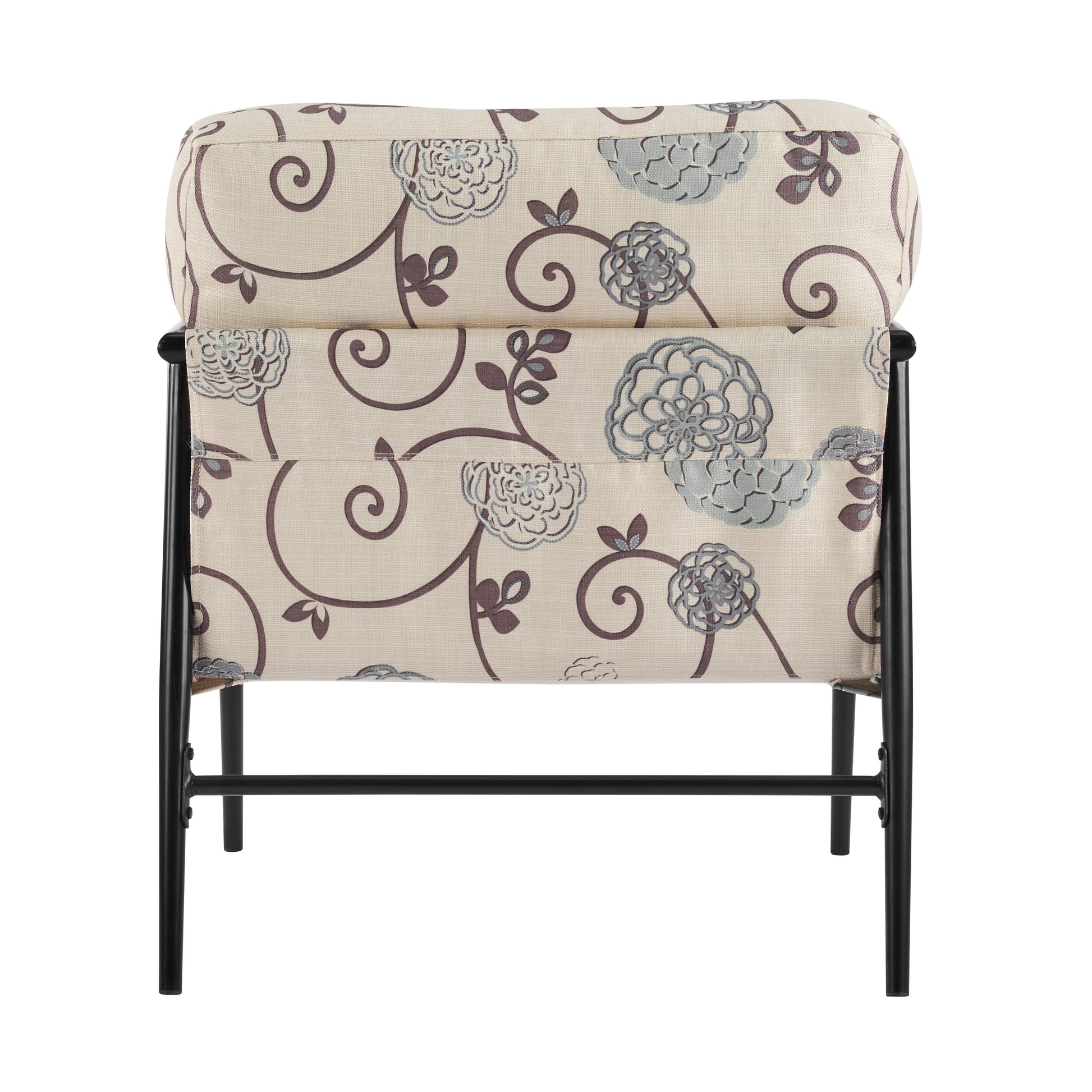 27.56" Modern Accent Chair with Plush Cushions, Minimalist Metal Frame, and Wooden Armrest Design – Perfect for Cozy Living Room, Bedroom, or Office Seating image 5