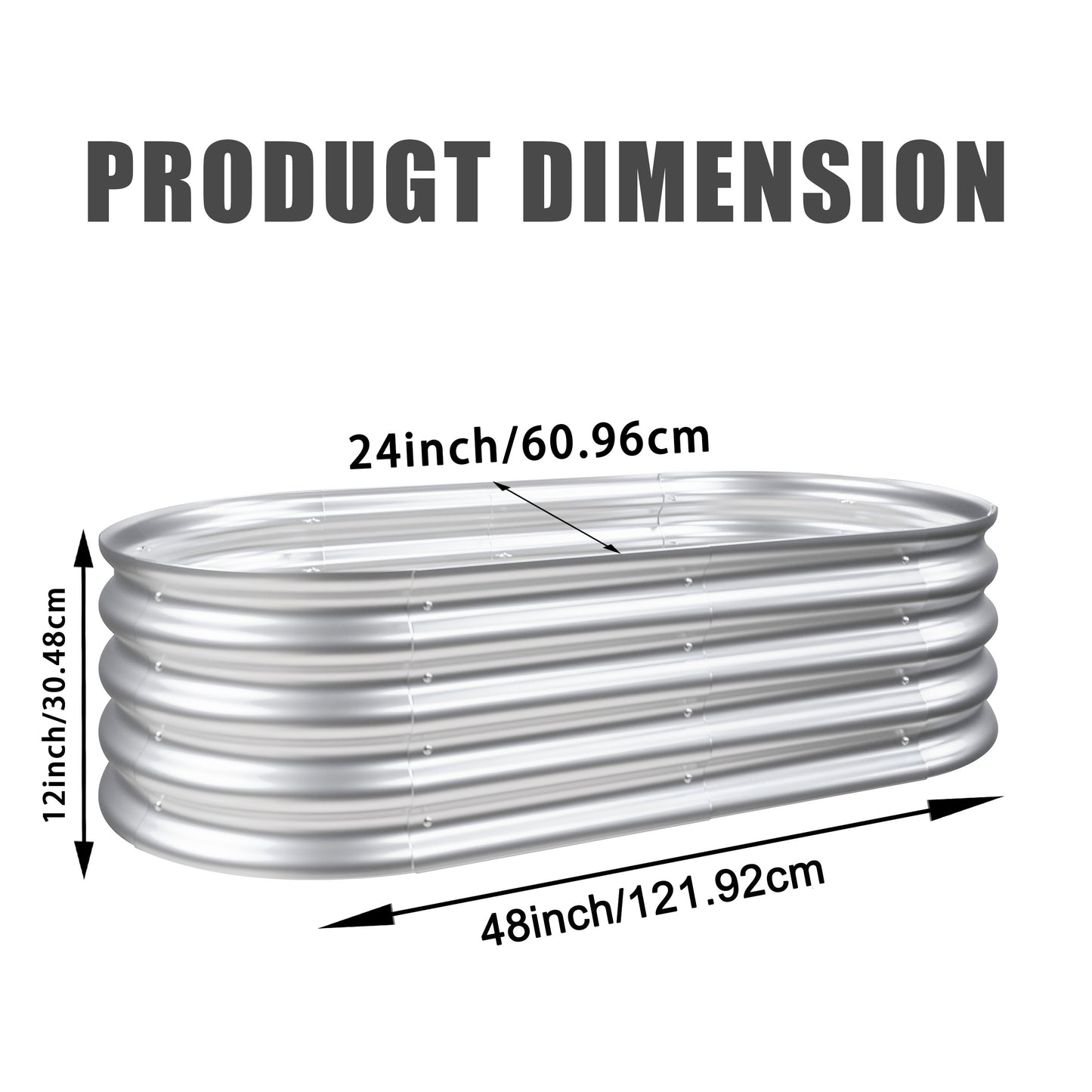 2Pcs 4x2x1ft Raised Garden Bed Kit, Galvanized Planter Raised Garden Beds for Outdoor for Vegetables,Flowers &Herbs, Heavy Duty, Rust-Resistant, Easy Assembly image 9