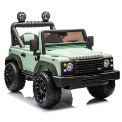 Licensed 2015 Land Rover Defender 90,24V Kids Ride On XXL Car W/Parents Control,2wd,Four-wheel suspension,Bluetooth,MP3,Music,Power display,LED Lights,Speeds 1.86-3.11MPH for Kids 3-7.