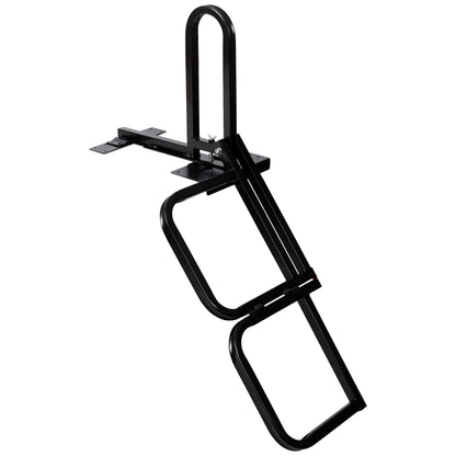 Foldable Pickup Truck Tailgate Two-Step Ladder - Universal Fit. Drilling Hex Screws for Easy Install. Load Capacity: 300 LBS. Serves To Secure Items In Truck Bed image 1