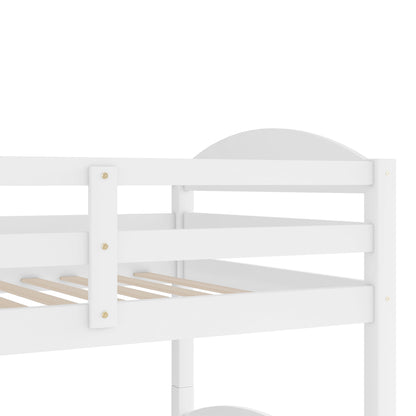Twin L-Shaped Bunk bed with Trundle-White{OLD SKU:LT000024AAK} image 10
