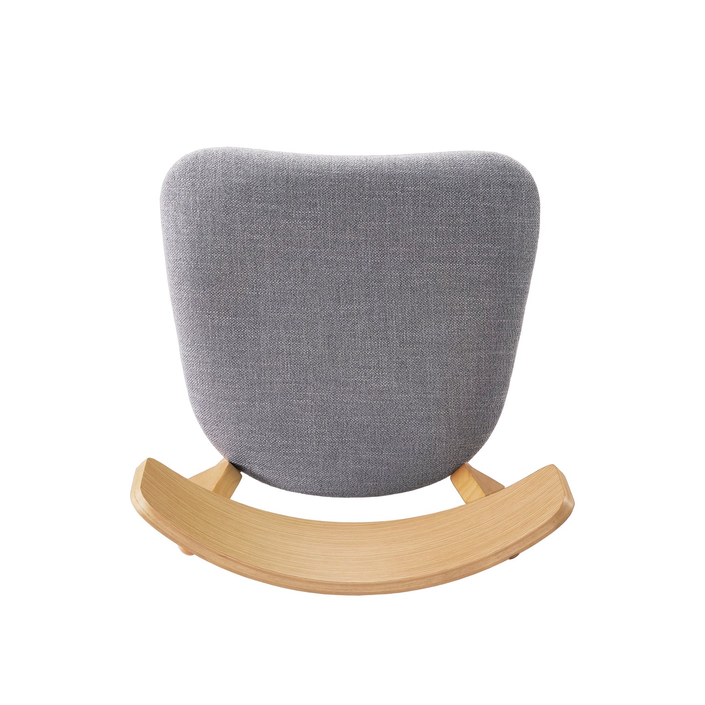 Mid-Century Walnut Finished Frame Upholstered Dining Chairs,Set of 2, Dark Grey+Natural image 12