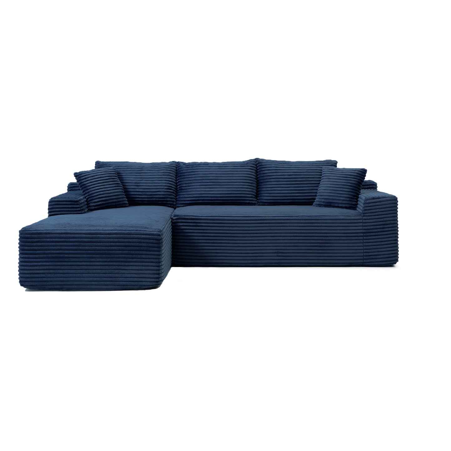 105'' Modular Sectional Sofa, Cloud Sectional Couch with Deep Seat, Modern Modular L-Shape Sofa Couch with Chaise,Upholstered Couches for Living Room Bedroom,No Assembly, (Blue) image 8