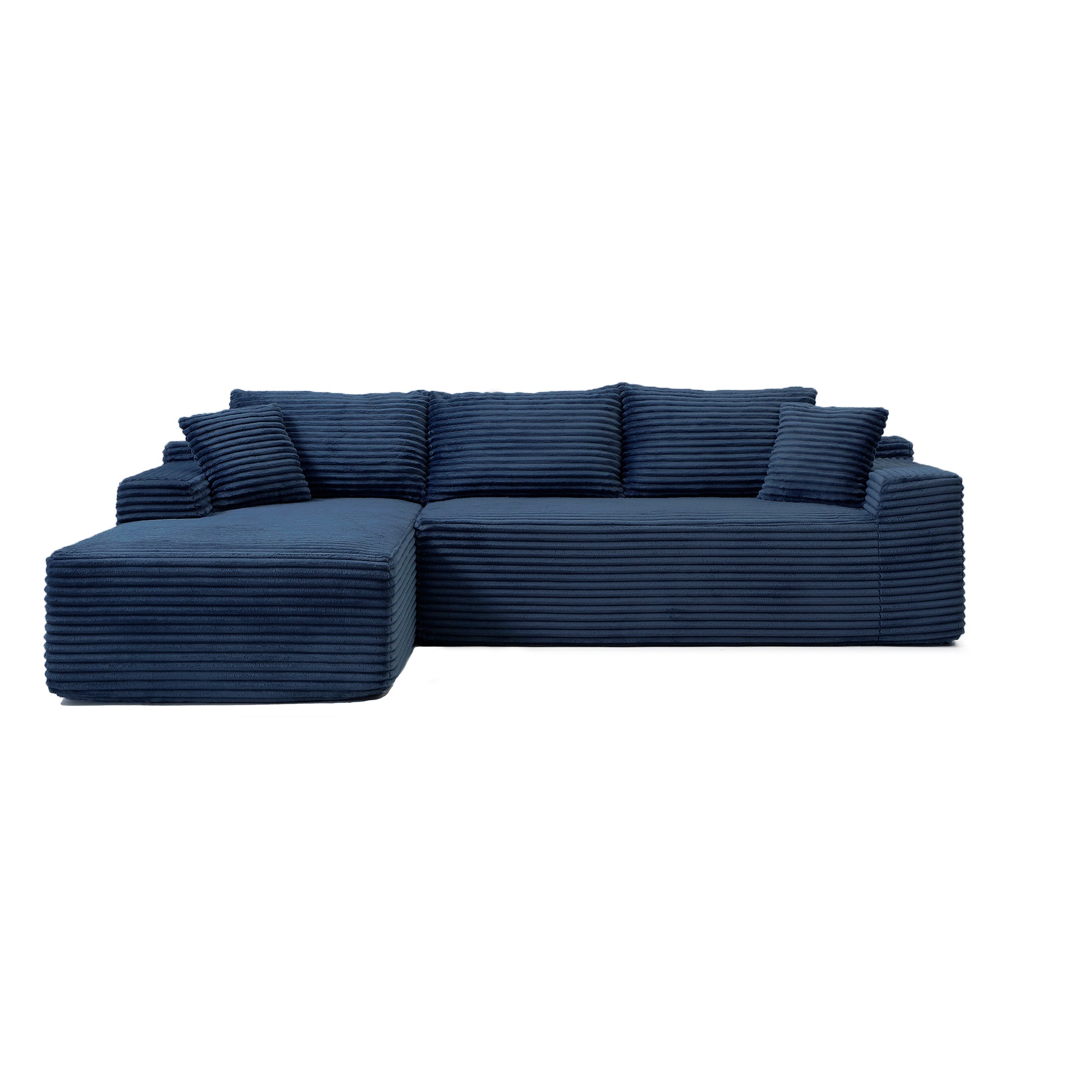 105'' Modular Sectional Sofa, Cloud Sectional Couch with Deep Seat, Modern Modular L-Shape Sofa Couch with Chaise,Upholstered Couches for Living Room Bedroom,No Assembly, (Blue) image 8