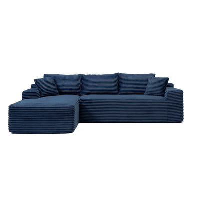 105'' Modular Sectional Sofa, Cloud Sectional Couch with Deep Seat, Modern Modular L-Shape Sofa Couch with Chaise,Upholstered Couches for Living Room Bedroom,No Assembly, (Blue) image 8