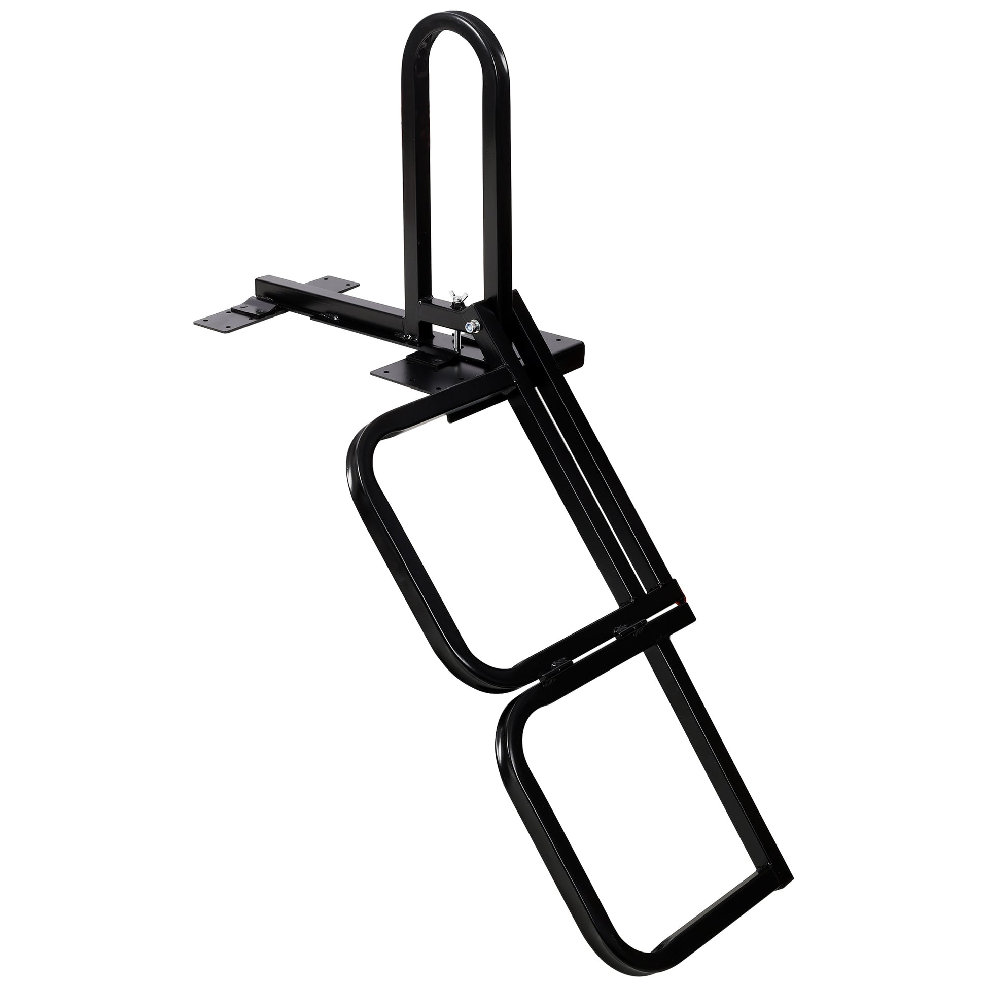Foldable Pickup Truck Tailgate Two-Step Ladder - Universal Fit. Drilling Hex Screws for Easy Install. Load Capacity: 300 LBS. Serves To Secure Items In Truck Bed image 1