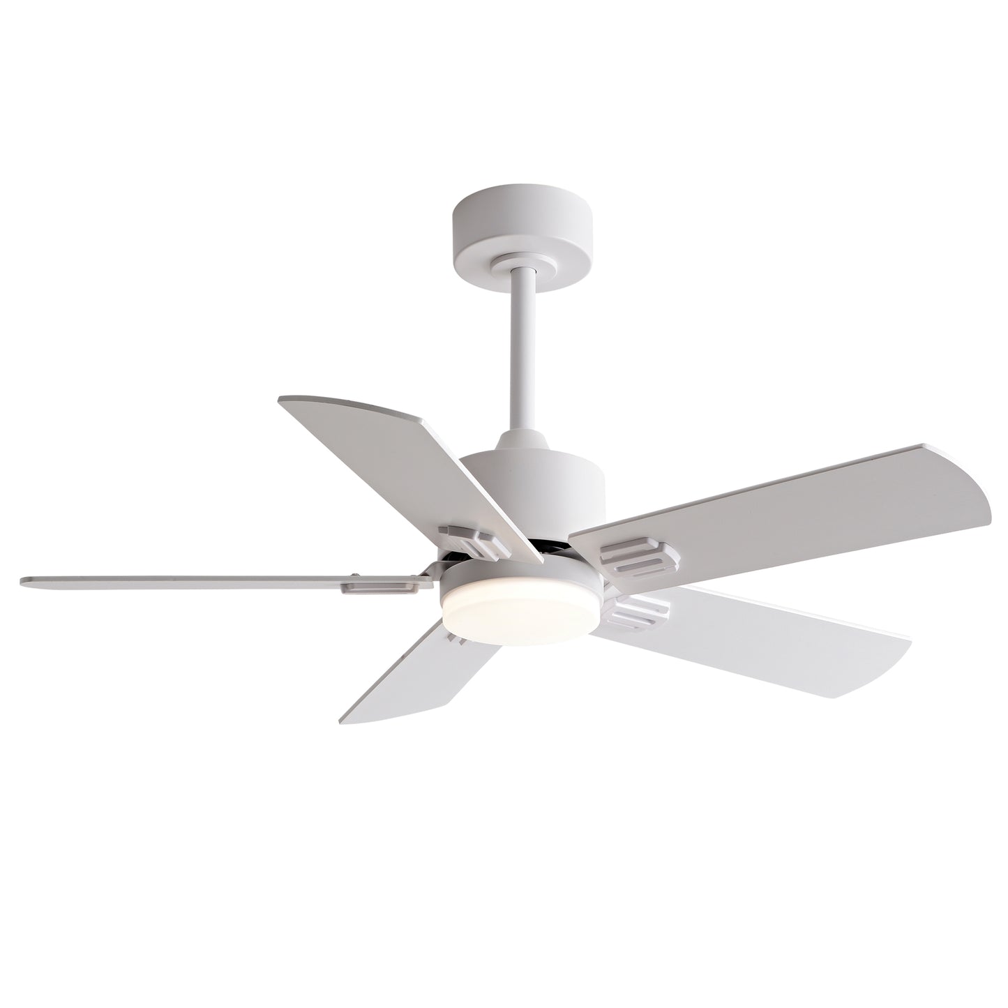 42-inch Ceiling Fan with Light and Remote Control, Low Profile Modern Ceiling Fan for Bedroom, 5 Blades with Dual White & Natural Wood Finish, Dimmable LED Light, Reversible 6-Speed Motor image 11