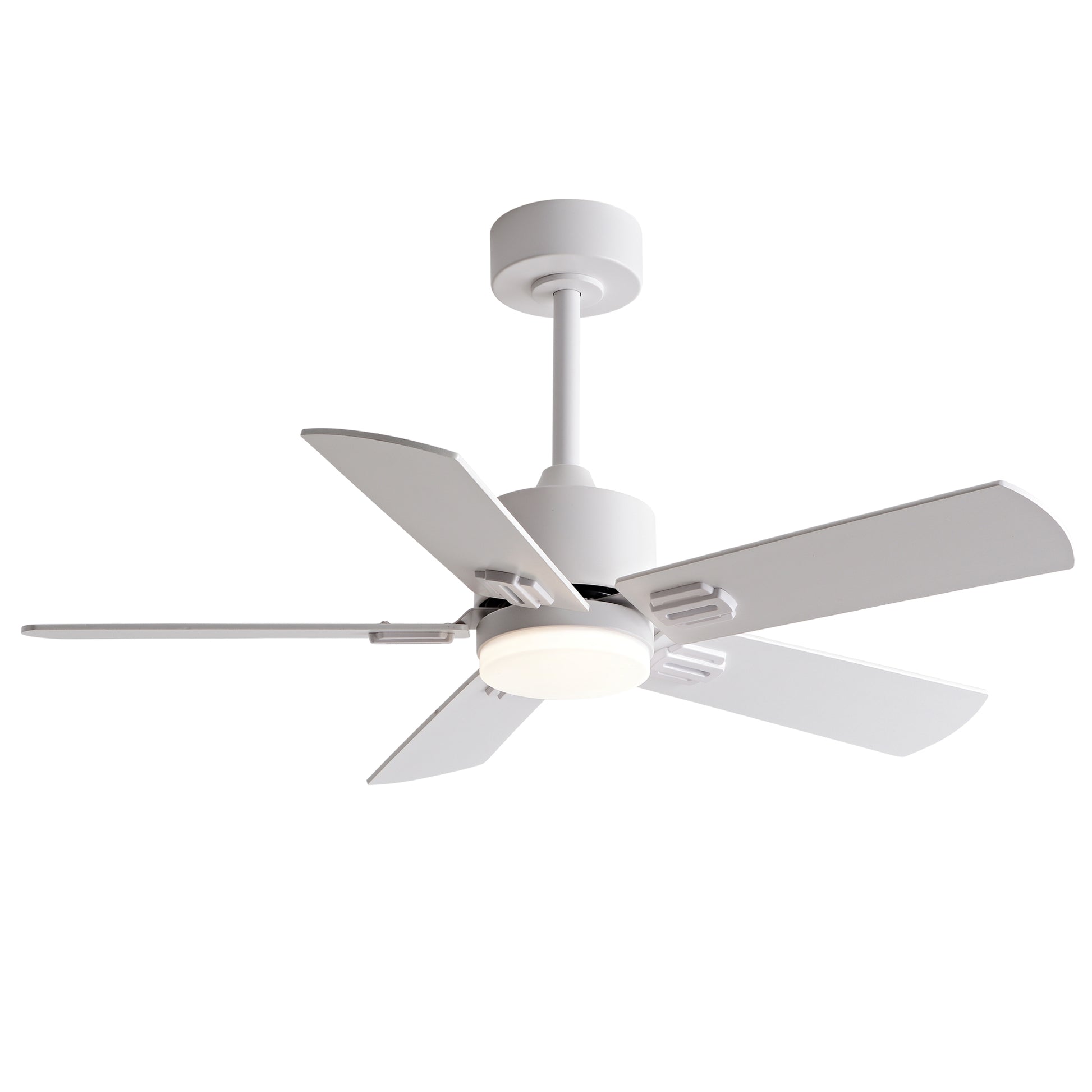 42-inch Ceiling Fan with Light and Remote Control, Low Profile Modern Ceiling Fan for Bedroom, 5 Blades with Dual White & Natural Wood Finish, Dimmable LED Light, Reversible 6-Speed Motor image 11