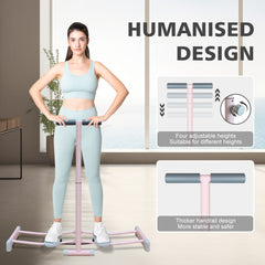 Ski Machine Foldable, Simulated Ski Trainer with 4-Level Adjustable Non-Slip Pedal Armrest, Pelvic Floor Muscle Trainer for Home