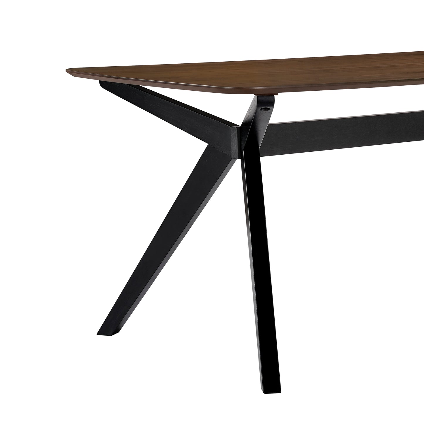 Wood Dining Table,Walnut+Black image 7