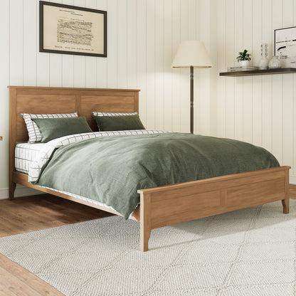 Modern Solid Wood Queen Size Platform Bed with Sturdy Wooden Slats Support,No Box Spring Needed, Seadrift(Old SKU:N701P301000N) image 2
