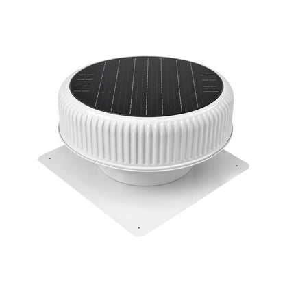 12" Flush Mount Round Solar Roof Vent Fan,30W Dual Power White Attic Exhaust Fan,3-Speed Remote & 25°C Auto Ventilation,1200 CFM,MPPT Controller Solar Ventilator Solar Vent for Attic Garage Greenhouse image 9