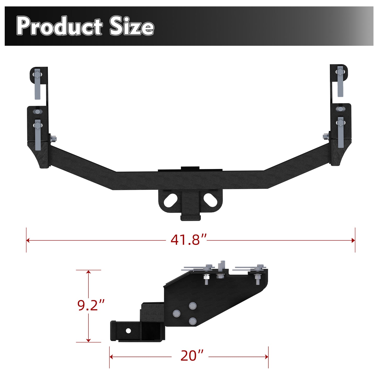 For 2014-2018 Chevrolet Silverado 1500 All Styles / GMC Sierra 1500 All Styles Rear tow bar image 3