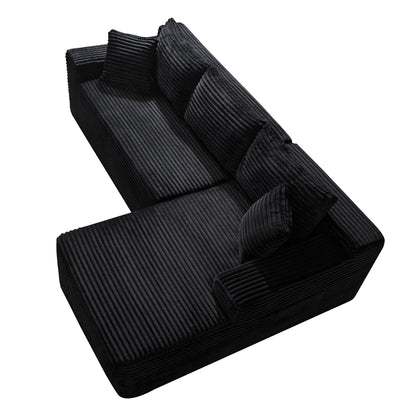 106.3" Cloud Modular Sectional Sofa Couch with L-Shape Chaise,Modern Minimalist Upholstered Couches for Living Room Bedroom,Deep Seat Corner Couch,No Assembly Required image 7